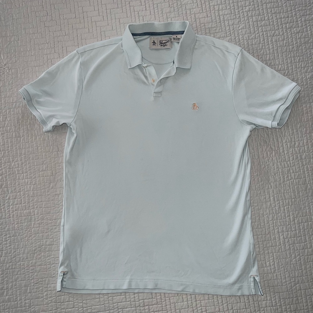 Original Penguin Men's Sky Blue Polo Shirt Size Medium